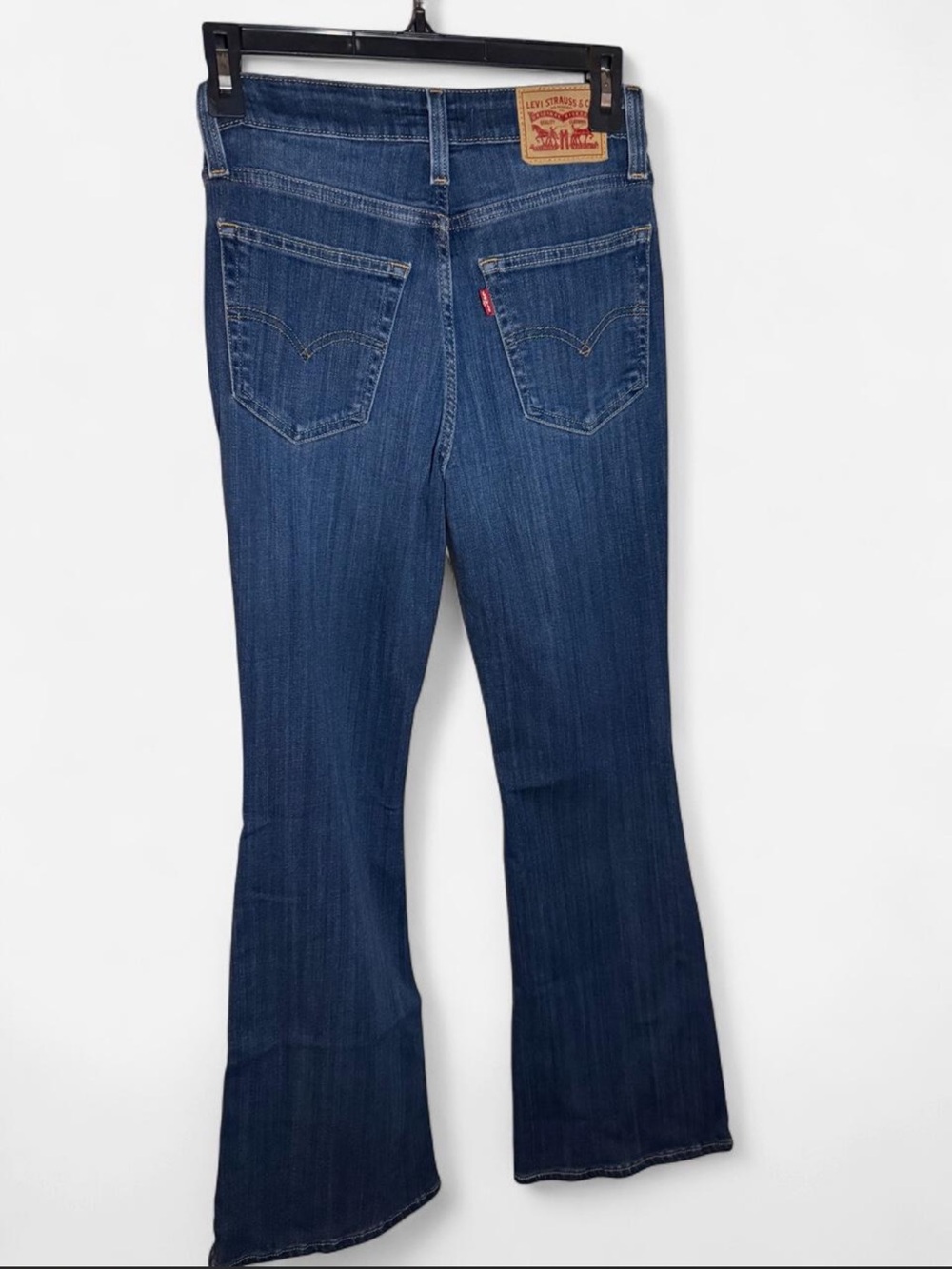 Levi’s 726 High-Rise Flare Jeans in Dark Blue - Picture 3 of 3